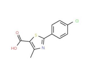 2-(4-chlorophenyl)-4-methyl-1,3-thiazole-5-carboxylic acid (CAS 54001-17-1) - chemical structure image