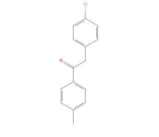 2-(4-Chlorophenyl)-4&prime;-methylacetophenone (CAS 62006-19-3) - chemical structure image