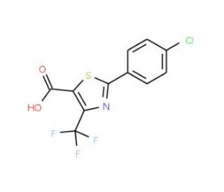 2-(4-Chlorophenyl)-4-(trifluoromethyl)-1,3-thiazole-5-carboxylic acid - chemical structure image