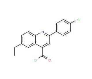 2-(4-chlorophenyl)-6-ethylquinoline-4-carbonyl chloride - chemical structure image