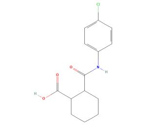 2-[(4-Chlorophenyl)carbamoyl]cyclohexane-1-carboxylic acid (CAS 101937-67-1) - chemical structure image