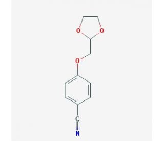 2-(4-Cyano-phenoxymethyl)-[1,3]dioxolane (CAS 850350-15-1) - chemical structure image