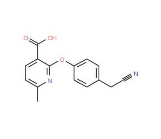 2-[4-(cyanomethyl)phenoxy]-6-methylnicotinic acid - chemical structure image
