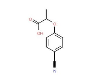 2-(4-cyanophenoxy)propanoic acid - chemical structure image