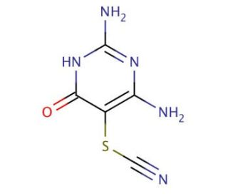 2,4-Diamino-6-hydroxy-5-thiocyanopyrimidine (CAS 22288-75-1) - chemical structure image