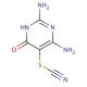 2,4-Diamino-6-hydroxy-5-thiocyanopyrimidine (CAS 22288-75-1) - chemical structure image