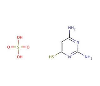 2,4-Diamino-6-mercaptopyrimidine sulfate salt (CAS 307496-37-3) - chemical structure image