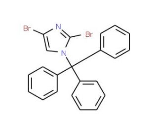 2,4-Dibromo-1-trityl-1H-imidazole (CAS 871269-06-6) - chemical structure image
