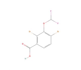 2,4-Dibromo-3-(difluoromethoxy)benzoic acid (CAS 223595-28-6) - chemical structure image