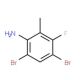 2,4-Dibromo-5-fluoro-6-methylaniline - chemical structure image