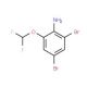 2,4-Dibromo-6-(difluoromethoxy)aniline - chemical structure image