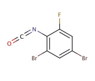 2,4-Dibromo-6-fluorophenyl isocyanate (CAS 302912-27-2) - chemical structure image
