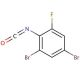 2,4-Dibromo-6-fluorophenyl isocyanate (CAS 302912-27-2) - chemical structure image