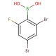 2,4-Dibromo-6-fluorophenylboronic acid (CAS 870778-96-4) - chemical structure image