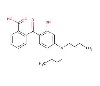 2-[4-(Dibutylamino)-2-hydroxybenzoyl]benzoic acid (CAS 54574-82-2) - chemical structure image