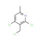 2,4-dichloro-3-(chloromethyl)-6-methylpyridine - chemical structure image