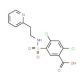2,4-dichloro-5-{[(2-pyridin-2-ylethyl)amino]sulfonyl}benzoic acid - chemical structure image