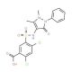 2,4-Dichloro-5-(1,5-dimethyl-3-oxo-2-phenyl-2,3-dihydro-1H-pyrazol-4-ylsulfamoyl)-benzoic acid - chemical structure image