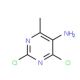 2,4-Dichloro-5-amino-6-methylpyrimidine (CAS 13162-27-1) - chemical structure image