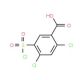 2,4-Dichloro-5-chlorosulfonyl-benzoic acid (CAS 3740-18-9) - chemical structure image
