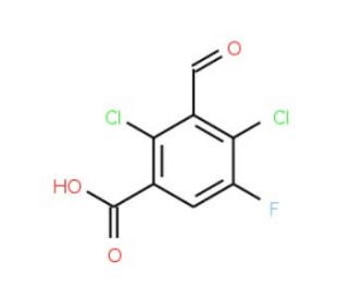 2,4-Dichloro-5-fluoro-3-formyl-benzoic acid - chemical structure image