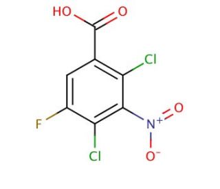 2,4-Dichloro-5-fluoro-3-nitrobenzoic acid (CAS 106809-14-7) - chemical structure image