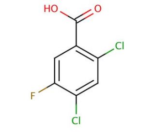 2,4-Dichloro-5-fluorobenzoic acid (CAS 86522-89-6) - chemical structure image