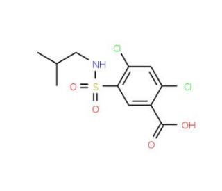 2,4-Dichloro-5-isobutylsulfamoyl-benzoic acid - chemical structure image