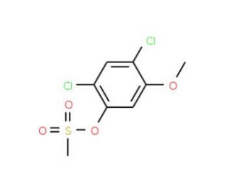 2,4-Dichloro-5-methoxyphenyl methanesulfonate (CAS 1065074-74-9) - chemical structure image