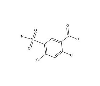 2,4-Dichloro-5-sulfamoylbenzoic acid (CAS 2736-23-4) - chemical structure image
