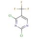 2,4-Dichloro-5-(trifluoromethyl)pyrimidine 的分子结构, CAS编号: 3932-97-6 2,4-Dichloro-5-(trifluoromethyl)pyrimidine (CAS 3932-97-6) - chemical structure image