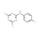 2,4-Dichloro-6-(4-fluorophenylamino)-1,3,5-triazine (CAS 131468-33-2) - chemical structure image