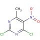 2,4-Dichloro-6-methyl-5-nitropyrimidine (CAS 13162-26-0) - chemical structure image