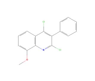2,4-Dichloro-8-methoxy-3-phenylquinoline (CAS 274691-33-7) - chemical structure image