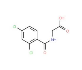 (2,4-Dichloro-benzoylamino)-acetic acid (CAS 7554-79-2) - chemical structure image