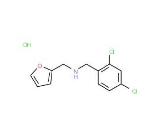(2,4-Dichloro-benzyl)-furan-2-ylmethyl-amine hydrochloride - chemical structure image