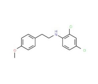 2,4-Dichloro-N-(4-methoxyphenethyl)aniline - chemical structure image