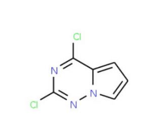 2,4-Dichloro-pyrrolo[2,1-f][1,2,4]triazine (CAS 918538-05-3) - chemical structure image