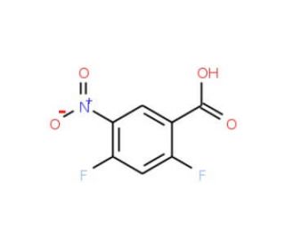 2,4-difluoro-5-nitrobenzoic acid (CAS 153775-33-8) - chemical structure image