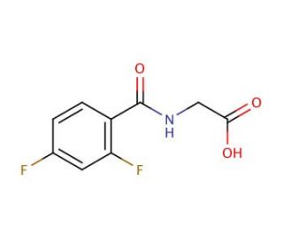 [(2,4-difluorobenzoyl)amino]acetic acid - chemical structure image