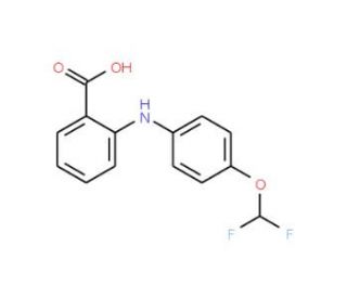 2-{[4-(difluoromethoxy)phenyl]amino}benzoic acid (CAS 51679-46-0) - chemical structure image