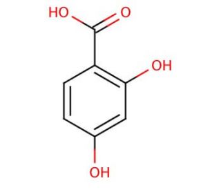 2,4-Dihydroxybenzoic acid (CAS 89-86-1) - chemical structure image