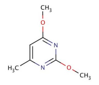 2,4-Dimethoxy-6-methylpyrimidine (CAS 7781-23-9) - chemical structure image