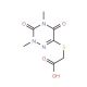 [(2,4-dimethyl-3,5-dioxo-2,3,4,5-tetrahydro-1,2,4-triazin-6-yl)thio]acetic acid - chemical structure image