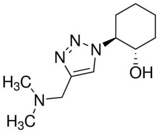 2-{4-[(Dimethylamino)methyl]-1,2,3-triazol-1-yl}cyclohexan-1-ol (CAS 1817837-32-3) - chemical structure image