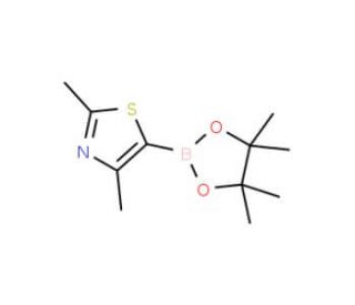 2,4-Dimethylthiazole-5-boronic acid, pinacol ester (CAS 859833-13-9) - chemical structure image