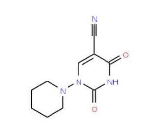 2,4-Dioxo-1-piperidino-1,2,3,4-tetrahydro-5-pyrimidinecarbonitrile - chemical structure image
