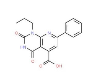 2,4-dioxo-7-phenyl-1-propyl-1,2,3,4-tetrahydropyrido[2,3-d]pyrimidine-5-carboxylic acid - chemical structure image