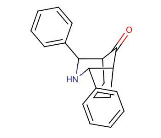 2,4-Diphenyl-3-aza-bicyclo[3.3.1]nonan-9-one (CAS 34025-58-6) - chemical structure image