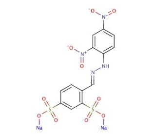 2,4-Disulfobenzaldehyde-2&prime;,4&prime;-dinitrophenylhydrazone Disodium Salt (CAS 161617-43-2) - chemical structure image